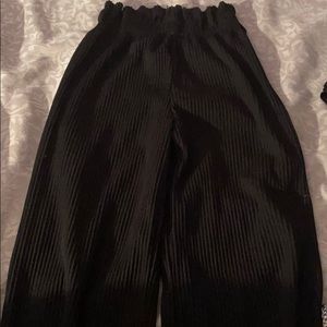Black open pants